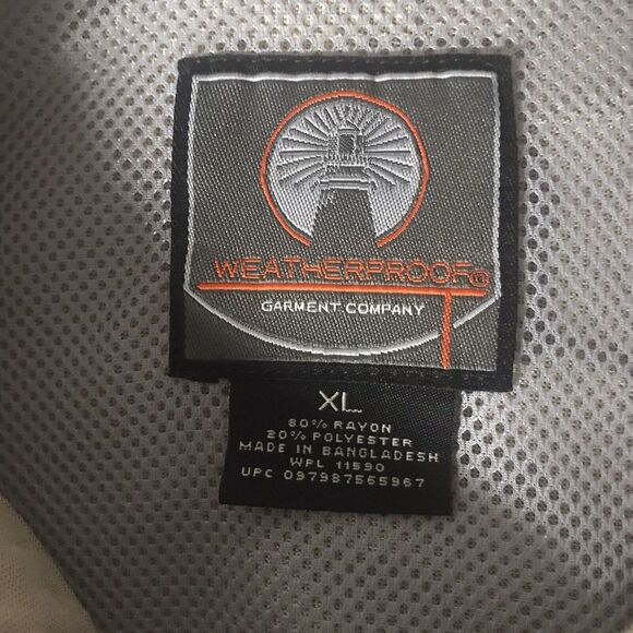 Weatherproof Garment Co Men's Brown Cream Long Sleeve‎ Button Down Shirt Size XL - Picture 3 of 3